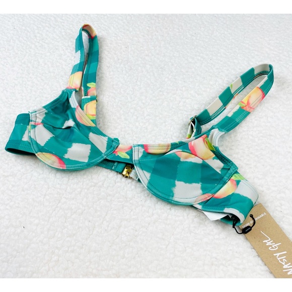 (NWT) NASTY GAL • Recycled Peach Gingham Underwire Bikini Set - Picture 11 of 15